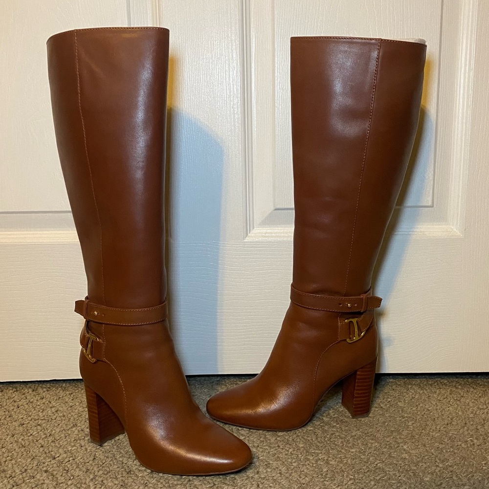 Lauren Ralph Lauren Makenna Leather Riding Boot Size 6